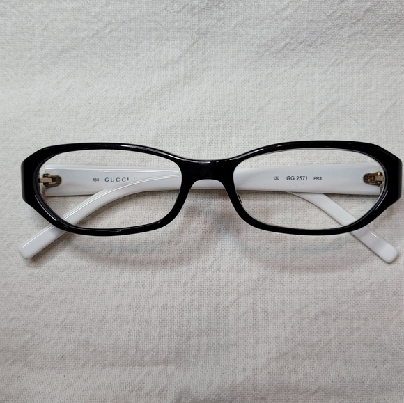 Gucci GG 2571 Black White and Gold Frame Only - Picture 1 of 11